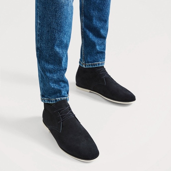 Zara Men Suede Leather Boots size 8 - Picture 2 of 6